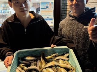 店頭でお聞きください（堤防）サビキ釣り　アジ30匹over！